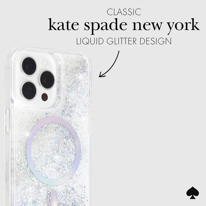Immagine prodotto Kate Spade Liquid Glitter MagSafe - Custodia iPhone 15 Pro Max (Opale Iridescente) (Apple iPhone 15 Pro Max)