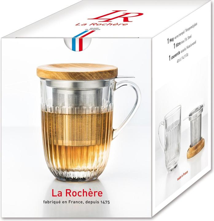 Immagine prodotto La Rochère Bicchiere da tè con filtro da tè OUESSANT (360 ml, 1 x)