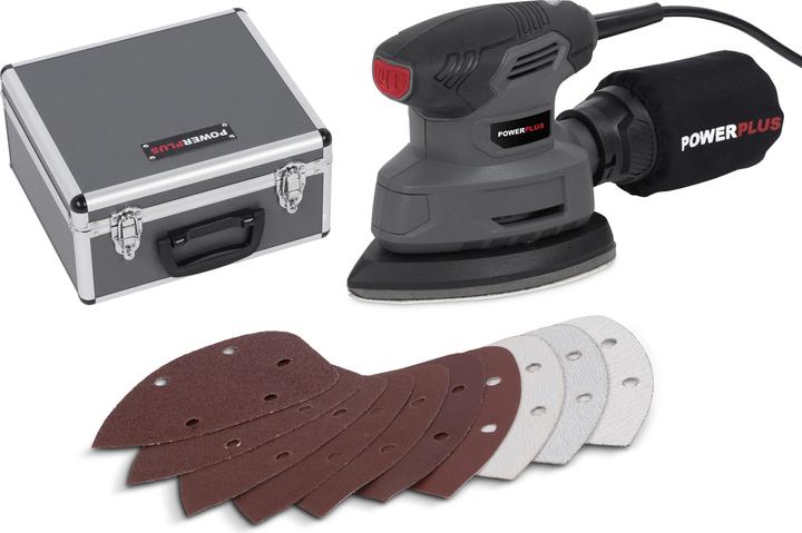 Image du produit Powerplus Ponceuse Multi 140W - 100 Acc. (Plateau de ponçage triangulaire, 140 W)