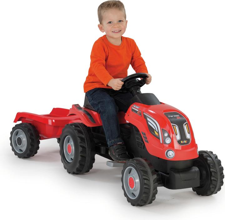 Immagine prodotto Smoby Trattore con rimorchio - rosso