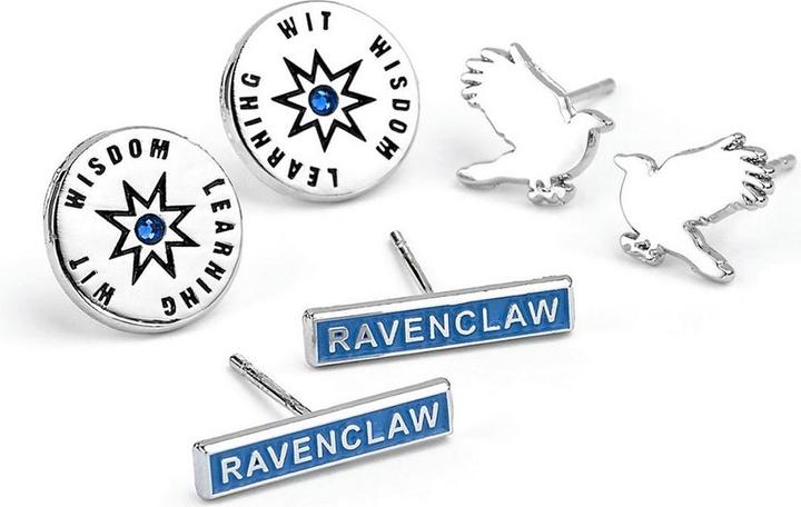 Produktbild Ravenclaw Ohrring Set Versilbert 3Erpack (100% Metal)