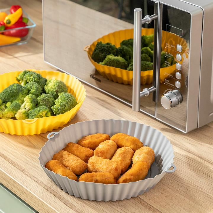 Immagine prodotto InnovaGoods Stampi in silicone con spazzola da forno per friggitrici ad aria calda Mollicon