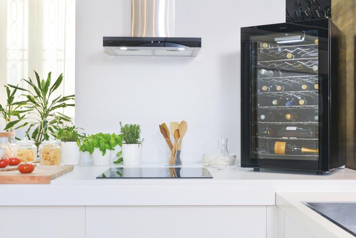 Actual product image Candy DiVino CWC 150 EM/NF Wine Cellar with compressor Free installation Black 41 bottle/barrel