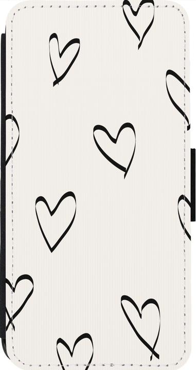 Immagine prodotto PhoneLook Cover Portafoglio nero San Valentino 2023 cuori minimalisti (Apple iPhone 13 Pro Max)