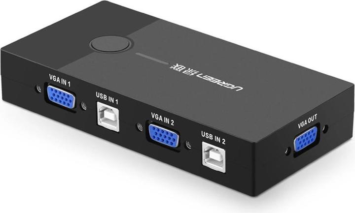 Produktbild Ugreen 30357 KVM Switch Box 2-port VGA Video Adapter 2 in 1 (black)