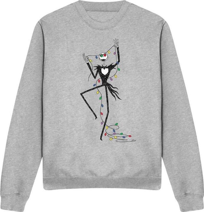 Actual product image The Nightmare Before Christmas Unisex Adult Jack Fairy Lights Sweatshirt (M)