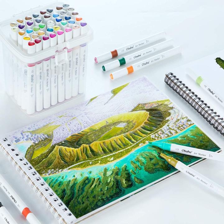 Actual product image Ohuhu Art marker (Multicoloured, 48 x)