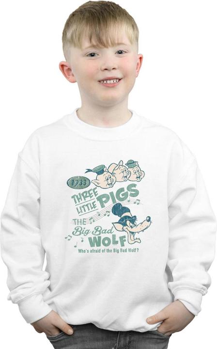 Actual product image Disney Boys Three Little Pigs Who's Afraid Of The Big Bad Wolf Sweatshirt (116)