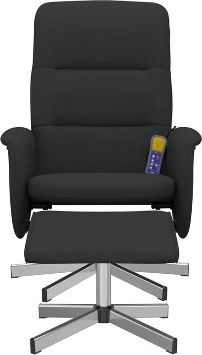 Produktbild VidaXL Massagesessel mit Fusshocker Schwarz Stoff,Farbe