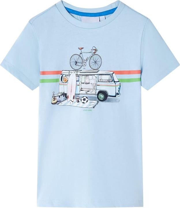 Produktbild VidaXL Kinder-T-Shirt Hellblau 128,Material: 100 % Baumwolle,Farbe (128)