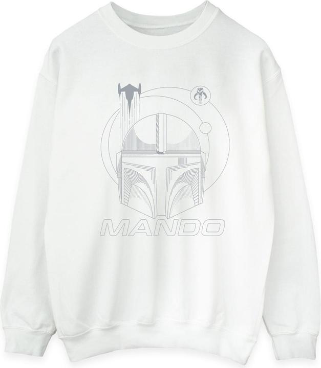 Actual product image Star Wars Mens The Mandalorian Rings Helmet Sweatshirt (XL)