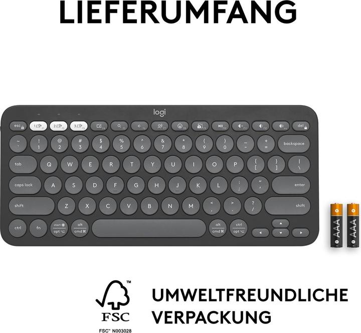 Image du produit Logitech Pebble Keys 2 K380S (CH, Sans fil)