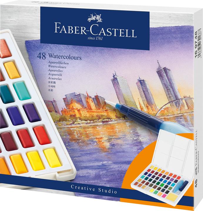 Faber-Castell Aquarelle dans des tasses (Multicolore, 48000 ml)