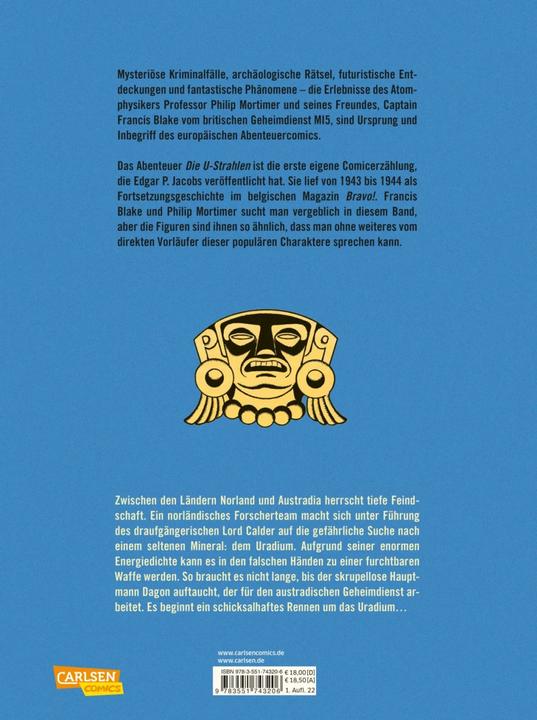 Image du produit Blake und Mortimer Bibliothek 0: Die U-Strahlen (Allemand, Edgar P. Jacobs, 2022)