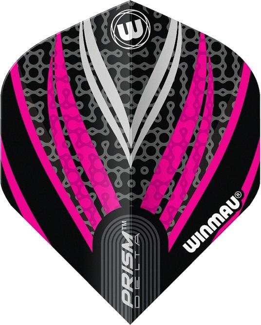 Winmau Prism Delta Flights - Black Pink