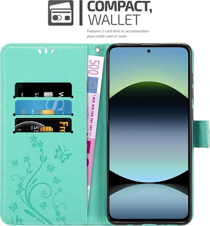 Produktbild Cadorabo Hülle für Xiaomi RedMi Note 14 5G mit Blumen Muster (Xiaomi Redmi Note 14 5G)