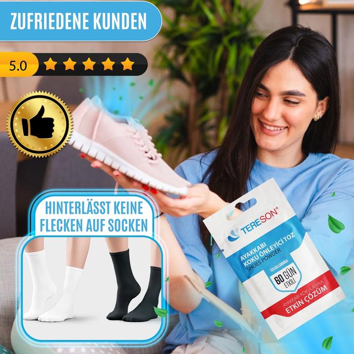 Produktbild Tereson Fussdeodorant, Schuhgeruch-Präventionspulver, 60 Tage Wirkung, 10er Pack (Fussdeodorant & -puder)