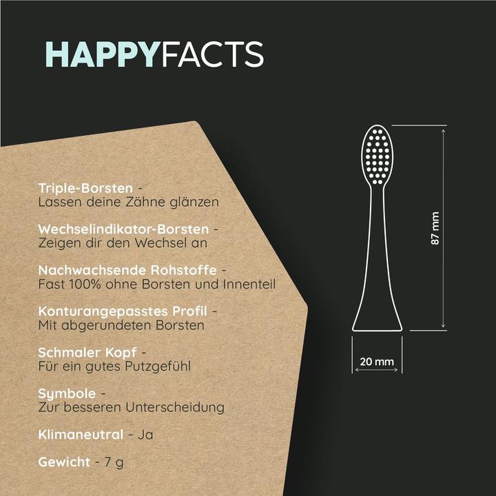 Immagine prodotto happybrush ECO VIBE 3 spazzole collegabili Tutto nero (3 x)