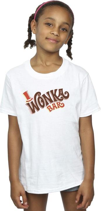 Immagine prodotto Willy Wonka & the Chocolate Factory Bar Logo Maglietta Ragazze (128)