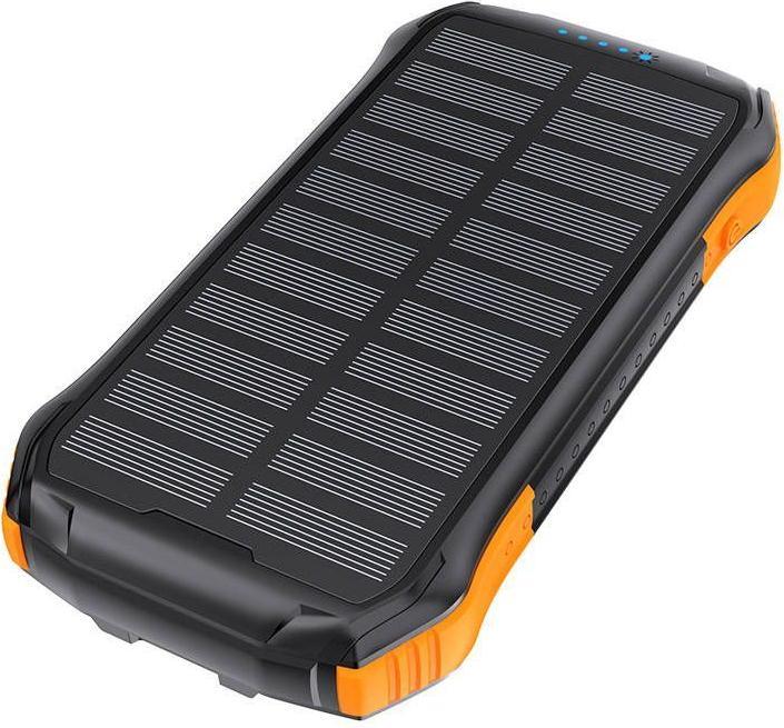 Choetech Banque d'énergie solaire avec chargement par induction 10000mAh Qi 5W orange (B659) (10000 mAh, 37800000 W, 10000 Wh)