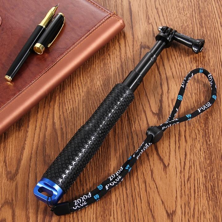 Actual product image Puluz Handheld Extendable Pole Monopod for GoPro, Insta360, DJI and Other Action Cameras, Length: 19-49cm