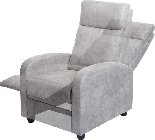 Actual product image Swisshandel24 TV armchair HWC-F76, recliner armchair, reclining function adjustable fabric/textile vint