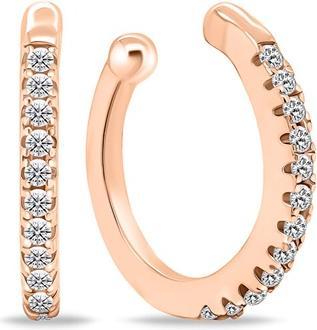 Brilio Silver - Trendy bronze earrings with clear zircons EA694R