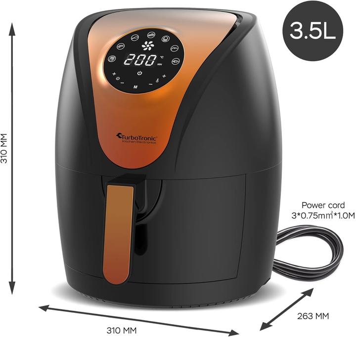 TurboTronic By Z-Line Friggitrice digitale ad aria calda nera