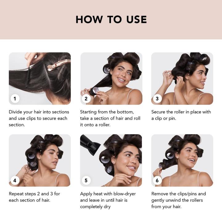 Actual product image Kitsch Ceramic thermal curler set of 8