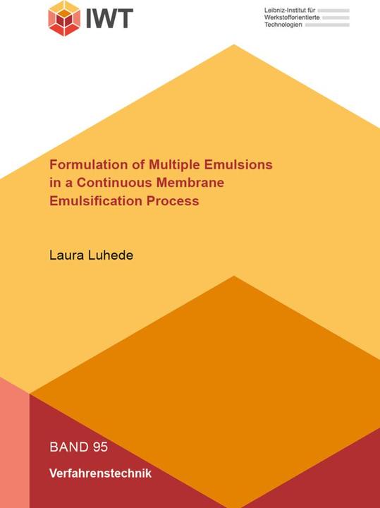 Produktbild Shaker Luhede:Formulation of Multiple Emulsion (2022)