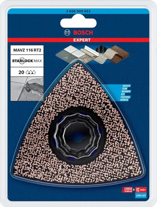 Actual product image Bosch Professional Zubehör EXPERT Sanding Plate MAVZ 116 RT2 Blade for multifunctional tools, 116 mm (20)