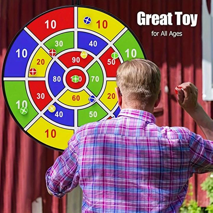 Produktbild PhoneLook Zielscheibe für Wurfspiel Ball-Dart mit klebrigen Bällen in zufälliger Farbe für drinnen und drausse