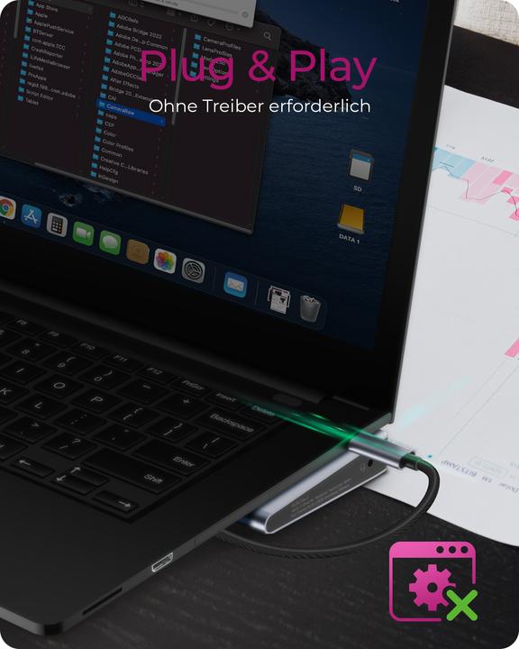 Produktbild Icy Box IB-DK2106-C (USB-C, 1 Ports)