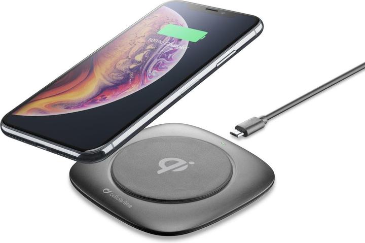Produktbild Cellularline Induktions-Ladegerät 2000 mA qi Fast Easy WIRELESSPAD10WK Ausgänge Induktionslade-Standard Schwarz (10 W)