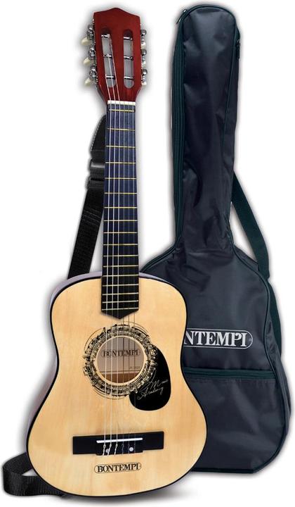 Produktbild Bontempi Holzgitarre mit 6-saitigem Schultergurt und Tasche