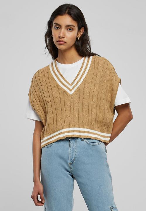 Image du produit Urban Classics Ladies Cropped Knit College Slipover (XL)