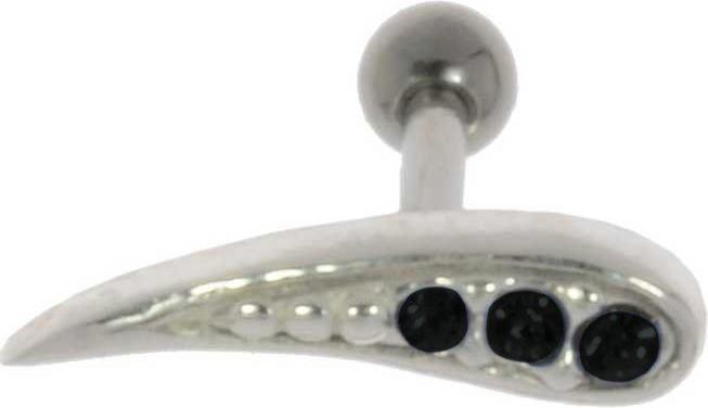 Actual product image Bijouteria Ear piercing (Crystal, Brass with silver plating, Surgical steel 316L)