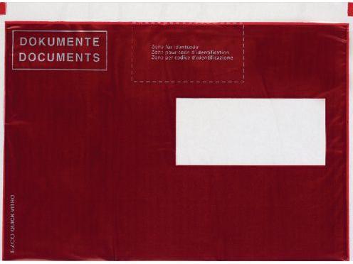 Actual product image Elco Document pouches Quick Vitro red with window C5 (229 x 162 mm)