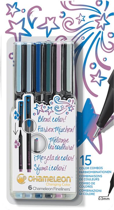 Immagine prodotto Chameleon Set Fineliner (Blu Reale, 6 x)