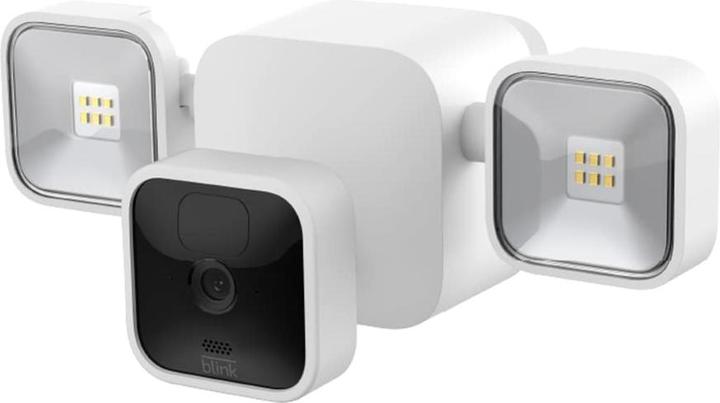 Amazon Blink Floodlight Kamera mit Sync Module 2 - Bewegungserfassung, weiss