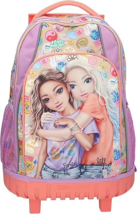 Produktbild Top Model Topmodel - TOPModel School Backpack Trolley GIRL POWER - Beige, Lilac, Coral - 34x24x50 cm (413286) (28 l)