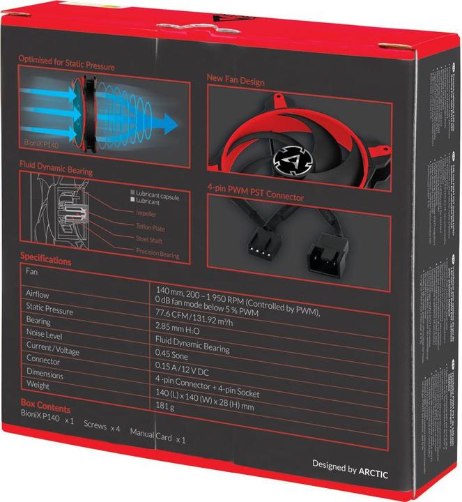 Actual product image Arctic BioniX P140 case fan (140 mm, 1 x)