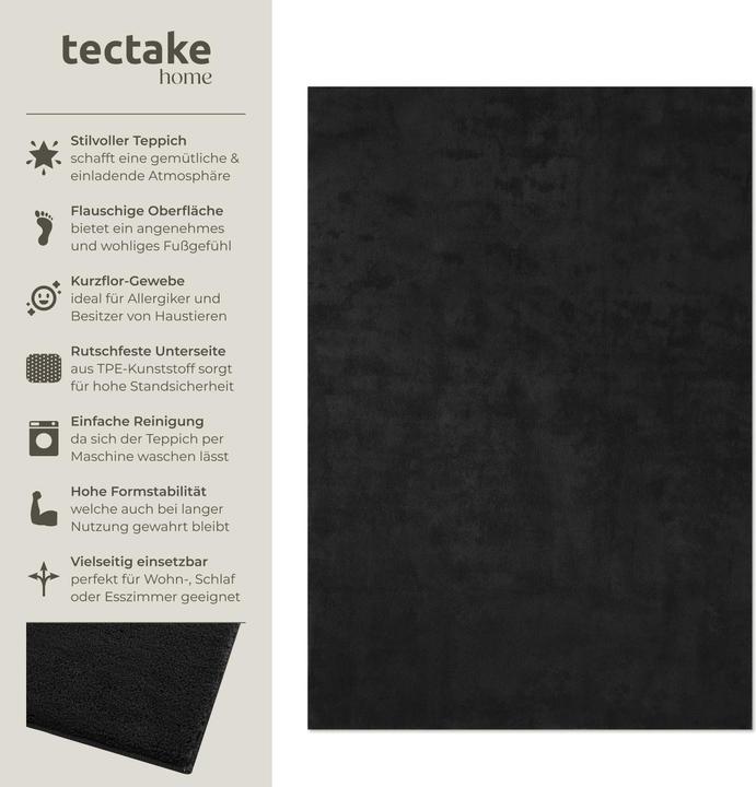 Actual product image tectake Short pile carpet Soft Zone (160 x 230 cm)