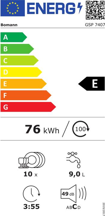 Energie-Label Bomann GSP 7407
