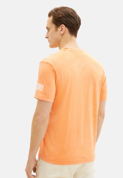 Produktbild Tom Tailor T-Shirt Kurzarmshirt mit V-Ausschnitt, ausgewaschener Optik und Brusttasche (XXL)