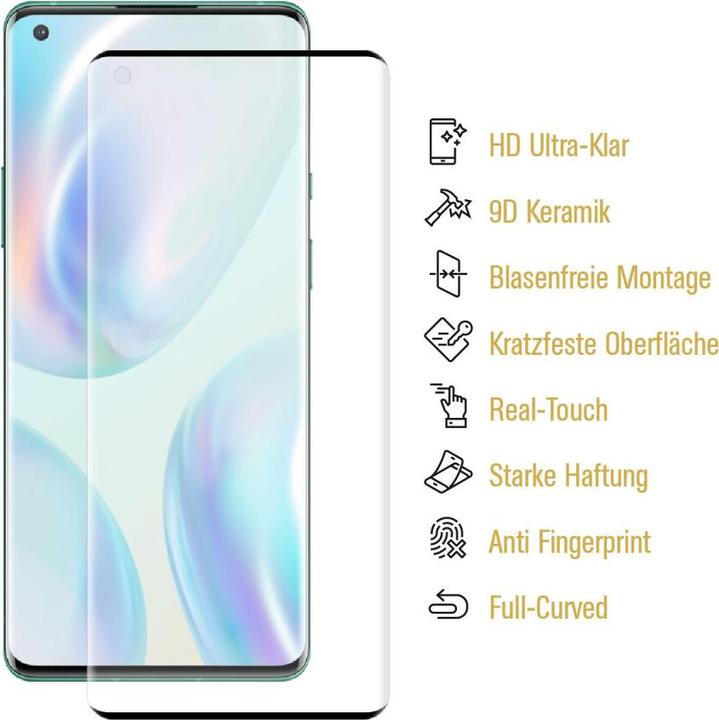 Produktbild Protectorking 3x Ceramic-Glass Full Cover HD Klar (3 Stück, Oneplus 8)