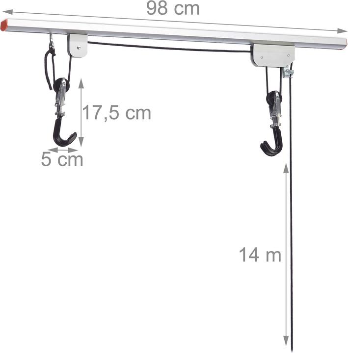 Produktbild Relaxdays Fahrradlift