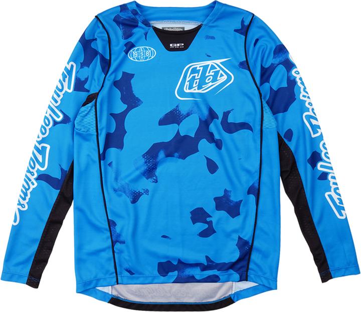 Troy Lee Designs GP Pro Jersey, Blotted, bright blue, youth XL (XL)