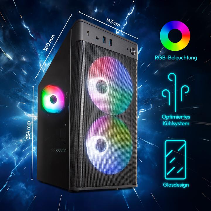 Produktbild Erazer Recon P45 R5 5500 16GB/1TB SSD RTX3050 Win 11 (AMD Ryzen 5 5500, 16 GB, 1024 GB)