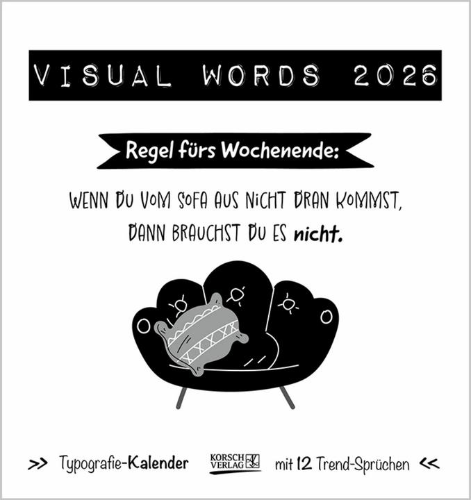 Image du produit Visual Words Black 2026 (Allemand)